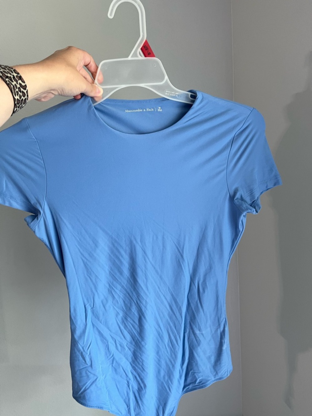 Abercrombie & Fitch Women's Sky Blue Short Sleeve Tee